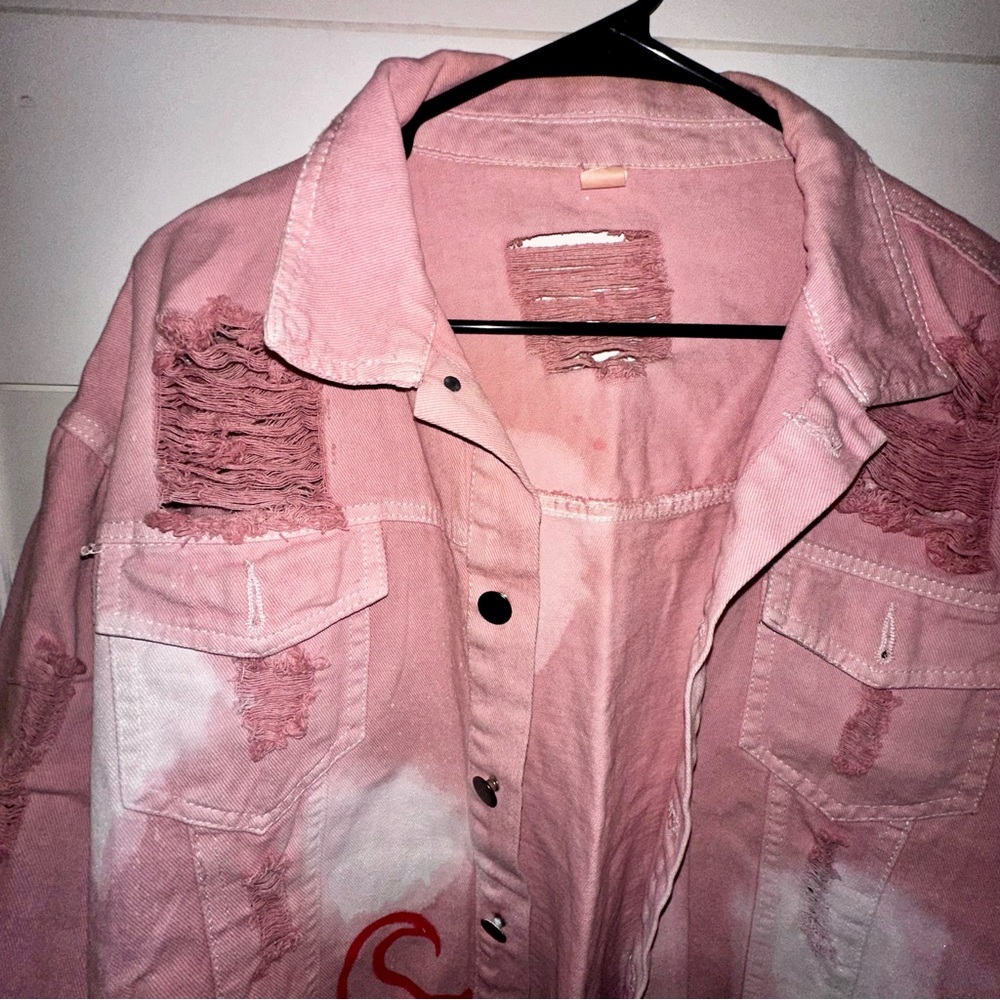 SUPER RARE 'Surfing' Distressed Denim Jacket - Picture 4 of 11
